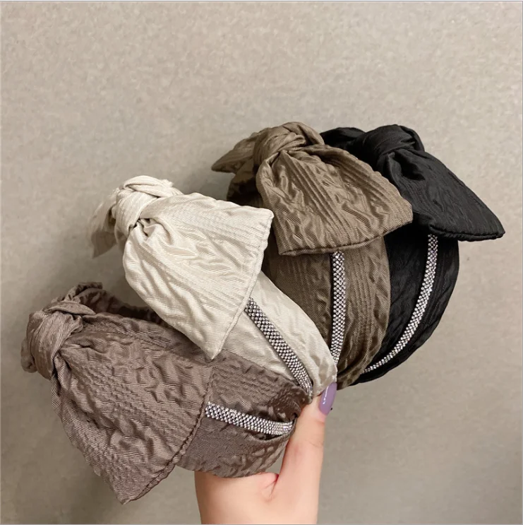 

Women Autumn and winter new bow-knot wide-brim hairbands girly temperament hairpin simple and versatile headbands