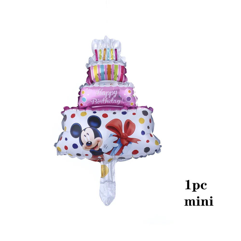 1pc mini 1 шт. 116*64 см большая подставка Микки и Минни Маус Фольга воздушные шары, Классические игрушки надувной воздушный шар с гелием на день рождения воздушные шары вечерние поставки - Цвет: 1pc mini