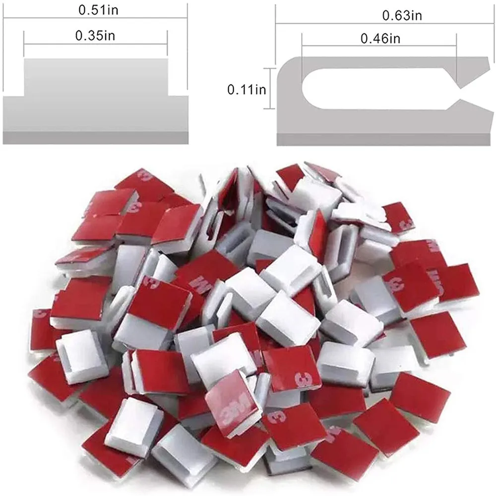 

Self-adhesive Wire Bundle Holder Tie Mount Clip for10mm wide Fix LED Strip Lights Connector Suitable Led Strip Holder