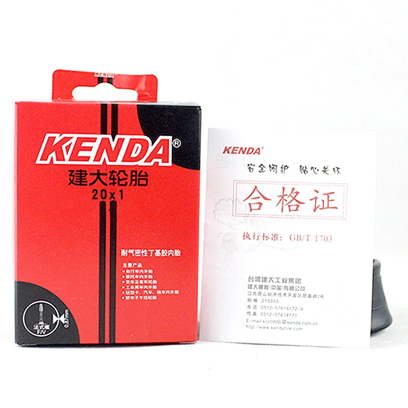 Внутренняя труба велосипеда Kenda 20*1 1 1/8 3/8 Американский клапан французский 20