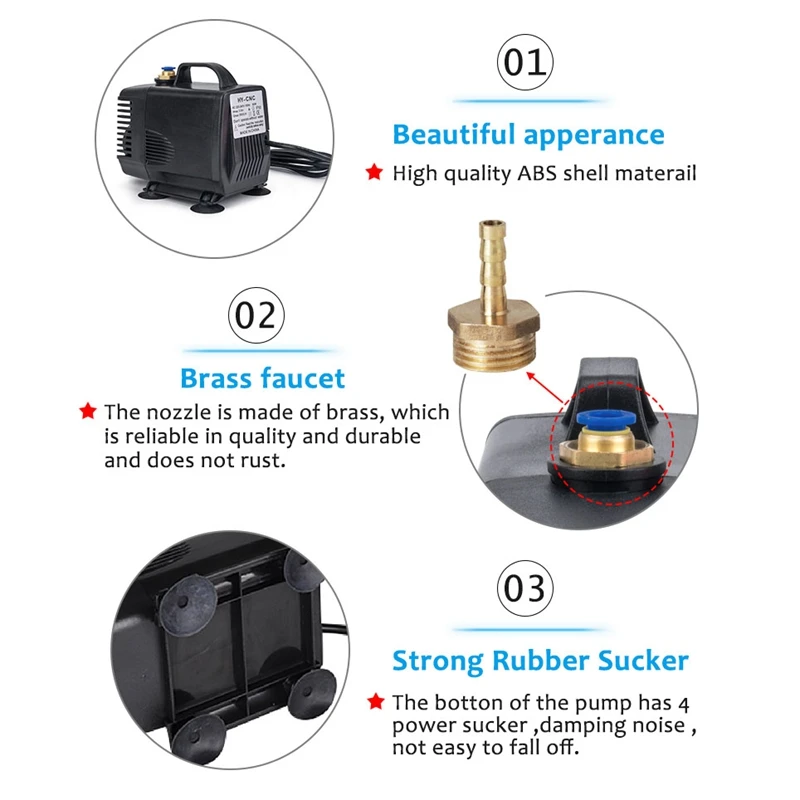 1 шт. 80 Вт 3 5 М водяной насос гравировальный станок охлаждающий инструмент для ЧПУ