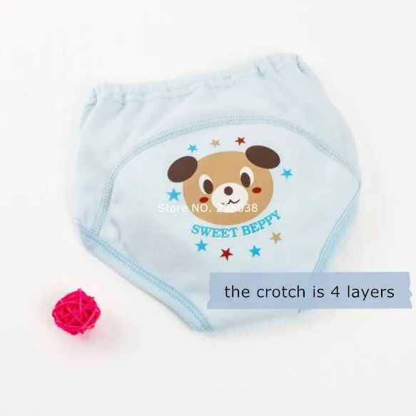 ZY0104 Bear B Толстый 4 слоя 6-слойное бальное платье Детские тренировочные штаны для девочек младшего возраста детские ткань исследование брюки многоразовой подгузник хлoпoк бeсплaтнaя дoстaвкa ZY01 - Цвет: ZY0104 Bear B