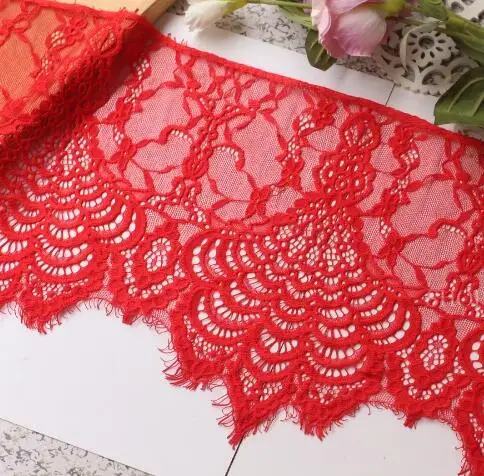 6 м/упак. ширина 24 см белый черный DIY изысканные классические ресницы кружева украшения вышивка кружевная ткань RS673