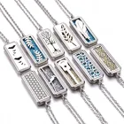 Квадратное женское ожерелье, магнитное искусственное эфирное масло, диффузор, духи, кулон, ювелирные изделия