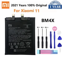 100  Original Xiao BM4X 4710mAh Phone Battery For Xiaomi Xiaomi11 Mi11 Replacement Batteries Bateria