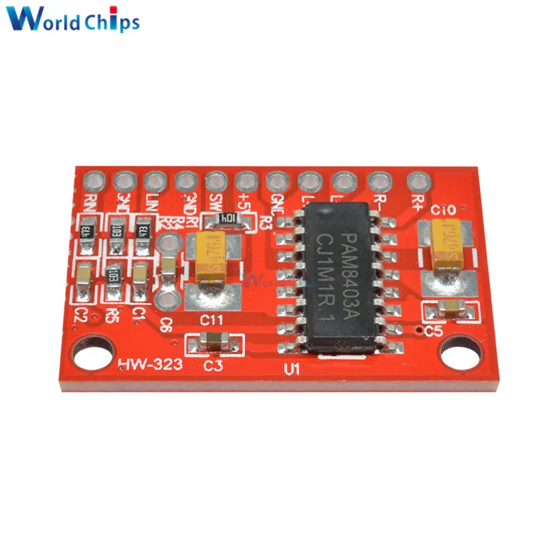 2*3 Вт супер мини плата цифрового усилителя PAM8403 2-канального класса D 2 5-5 В