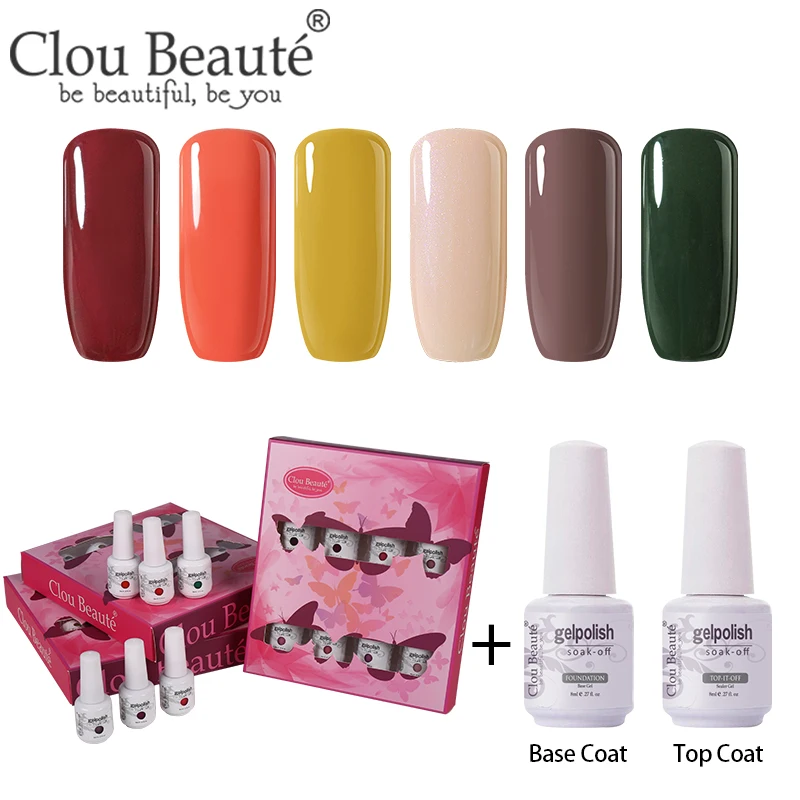 ZH40 Clou Beaute 8 шт./компл. Гель-лак для ногтей гибрид Лаки грунтовка лаки для ногтей Маникюр 8 мл Гель-лак для ногтей УФ лак - Цвет: ZH40