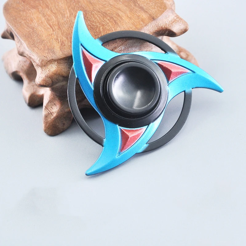 New Zinc Alloy Fidget Spinner Cartoon Anime Shuriken Darts Weapon Model Smooth Hand for Children Adult Stress Relief Toy | Игрушки и