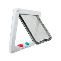 flip lid pet safety door free access for cats and dogs white easy to install universal pet door