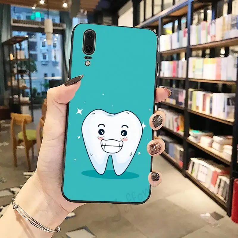 

tooth art Cute Brush your teeth Phone Case For Huawei honor Mate P 10 20 30 40 Pro 10i 9 10 20 8 x Lite