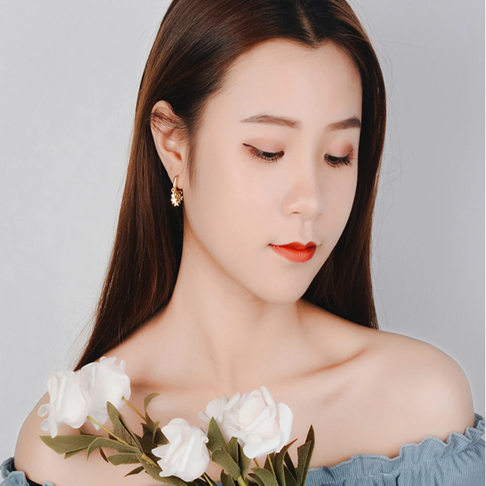 Cxwind Новый пятиконечный звездопад серьги для женщин золотые звезды с кисточками