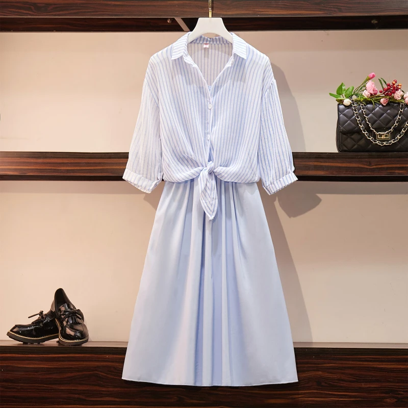 Big Size Women's Dress 2019 New Suit For Fat Women |