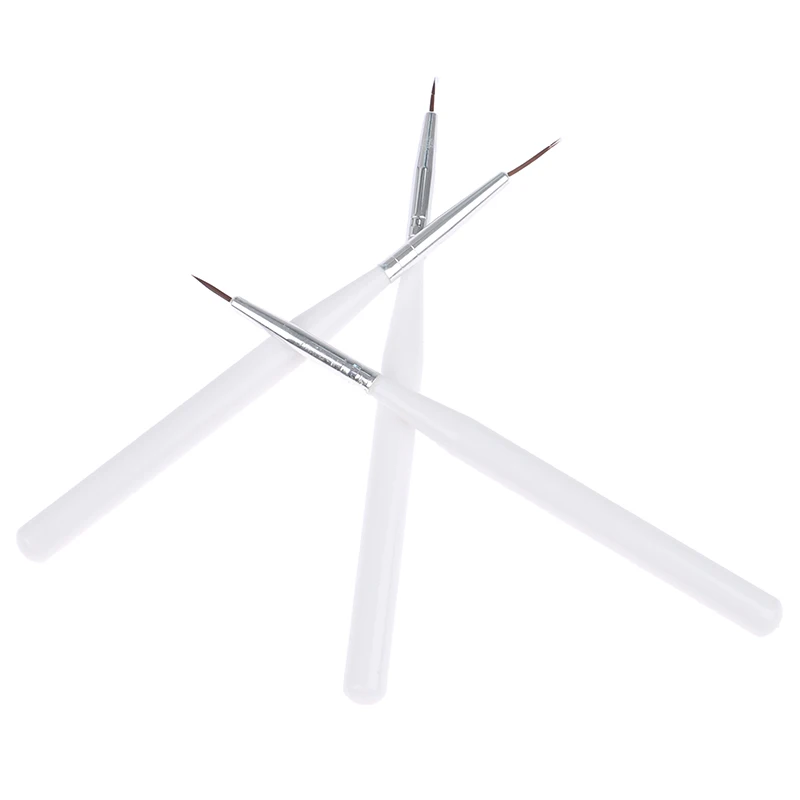 

3Pcs Nail Art Liner Brush Painting Flower Drawing Lines Manicure Acrylic UV Gel Nail Art Liner Painting Drawing Pens 3ize Kits