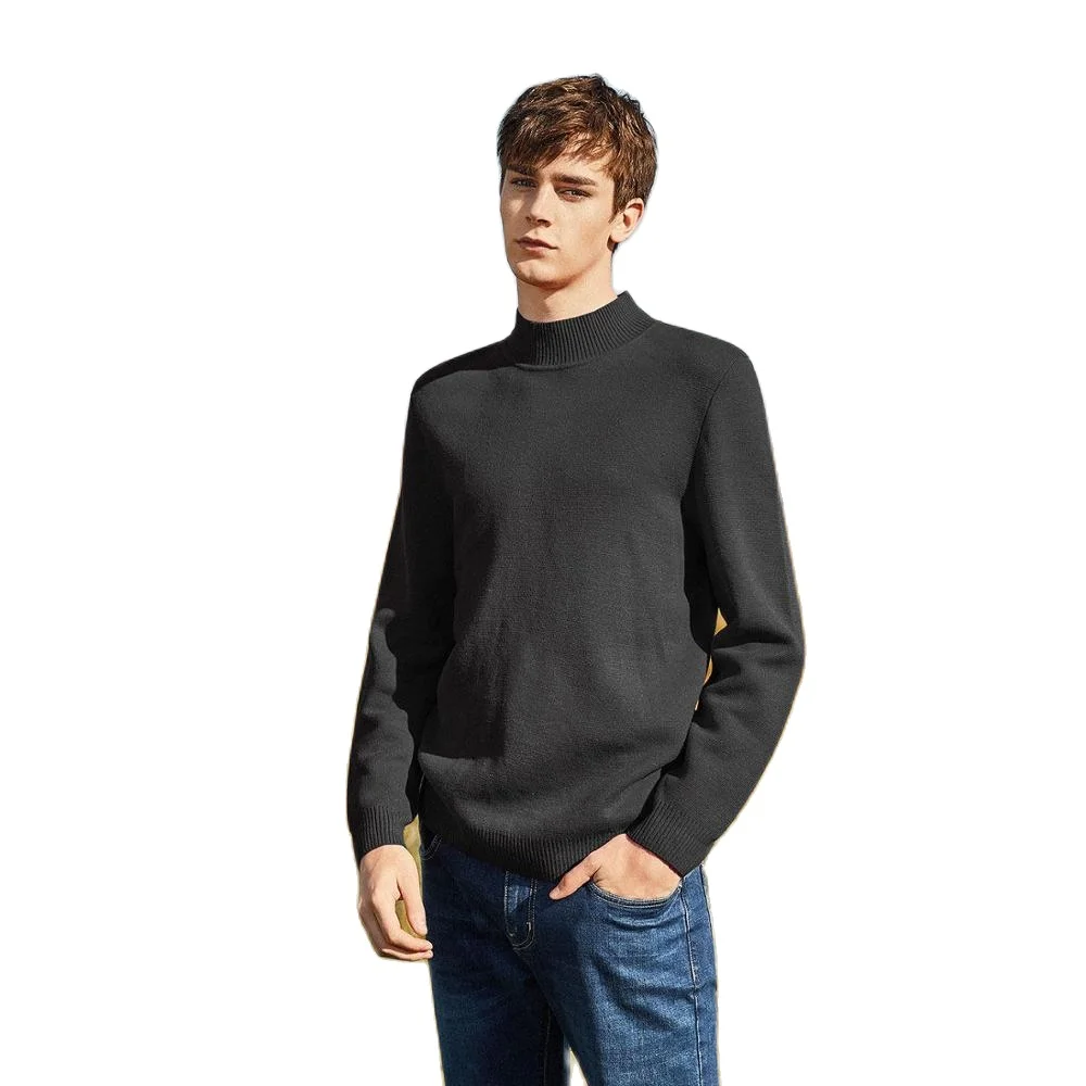 

High neck sweater men wool 2020 winter new Korean trend bottoming Sweater man white sweater