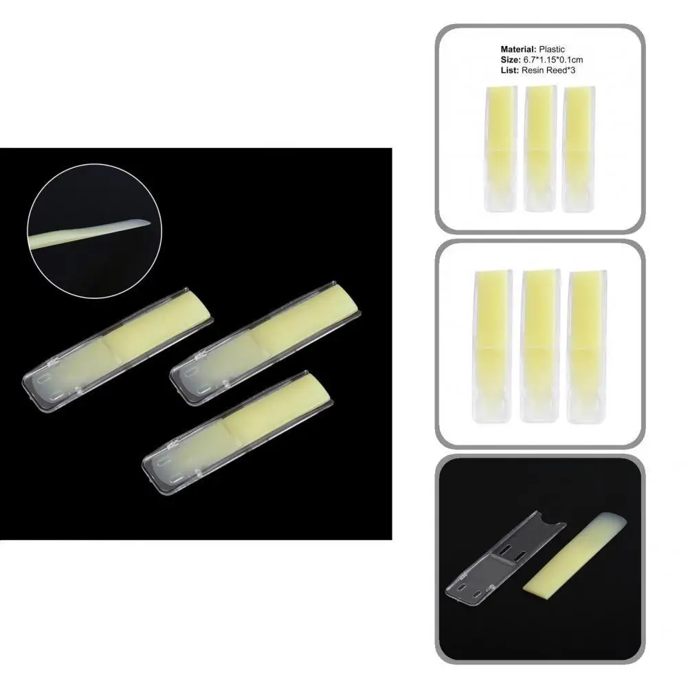 

Portable 3Pcs/Set High Quality Woodwind Smooth Solid Mini Clarinet Reed Lightweight Reed Reusable for Musician