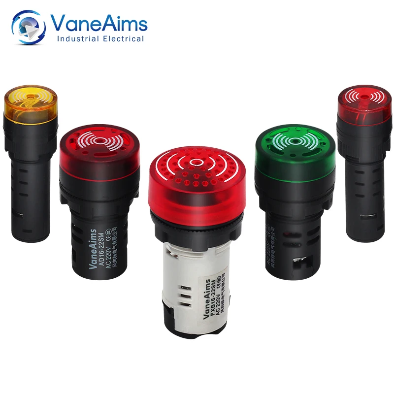 Зуммер 22 мм/16 мм флэш светодиодный световой индикатор тревоги сигнальная лампа