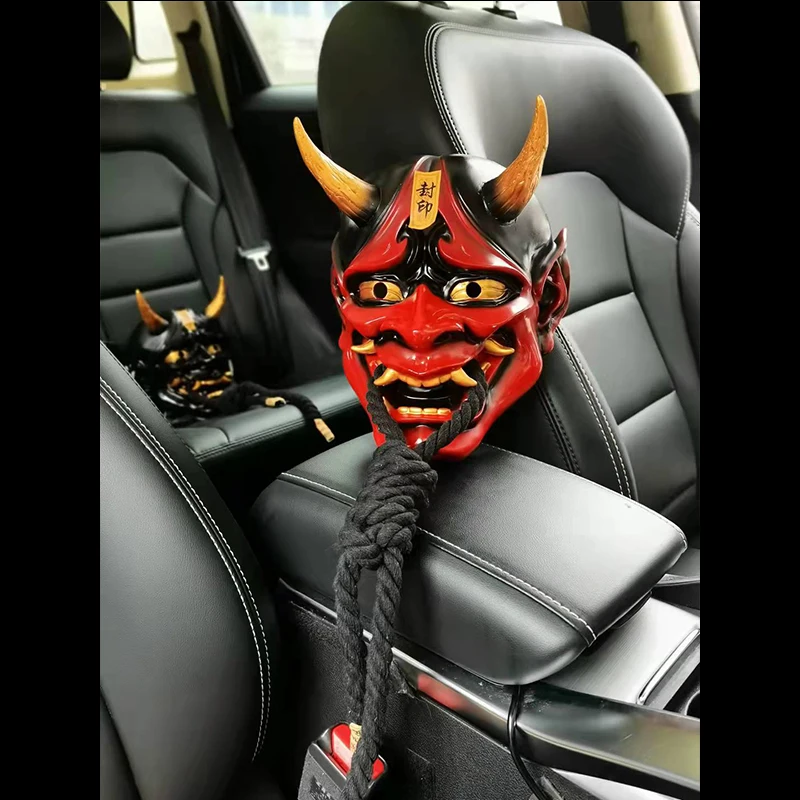 New Halloween Mask Japanese Style Horror Tengu Funny Face Dance Party Ghost Cos Wearable Full Carnival Masks | Дом и сад