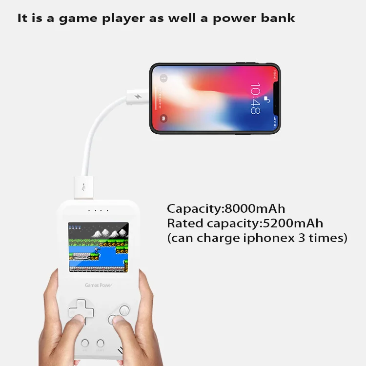 Функция Power Bank 500 игр в 1 портативная мини Ретро игровая консоль Ручной игровой