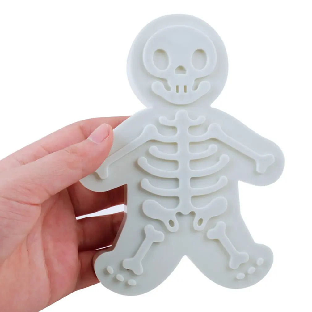 Skeleton Gingerbread Man Biscuit Die Fondant Cake Mould DIY Kitchen Tool Pressure Maker Baking Tools | Дом и сад