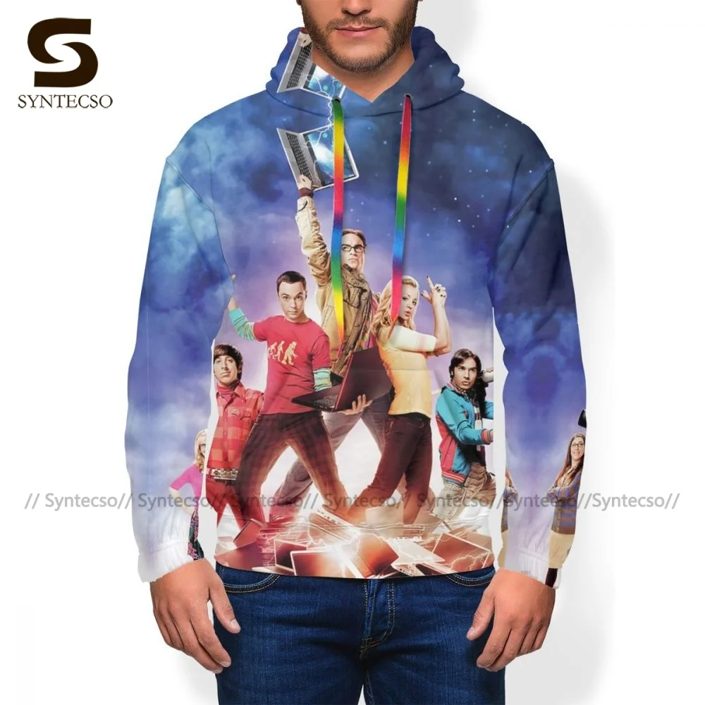 

Mens Big Bang Theory Hoodie Nice Long Length Polyester Hoodies Autumn Streetwear Pullover Hoodie XL