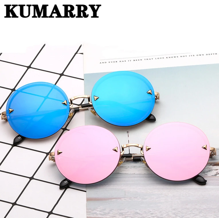 KUMARRY модные круглые солнцезащитные очки для женщин высокое качество