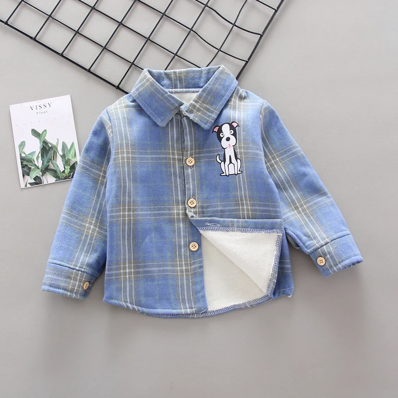 

Модные осенние детские рубашки, хлопковая рубашка, Повседневная утепленная клетчатая рубашка для мальчиков, детские топы, теплая одежда дл...