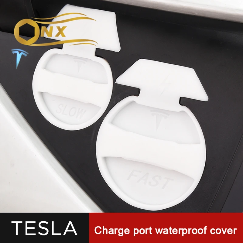 Автомобильный водонепроницаемый чехол для зарядного порта пылезащитный Tesla Model3