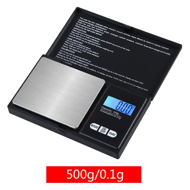 500g 100 г/200 г/300 г/500 г/1 кг Мини электронные весы, портативные 0,01 г точные цифровые ювелирные весы, кухонные весы, Вес грамм лекарств - Цвет: 500g
