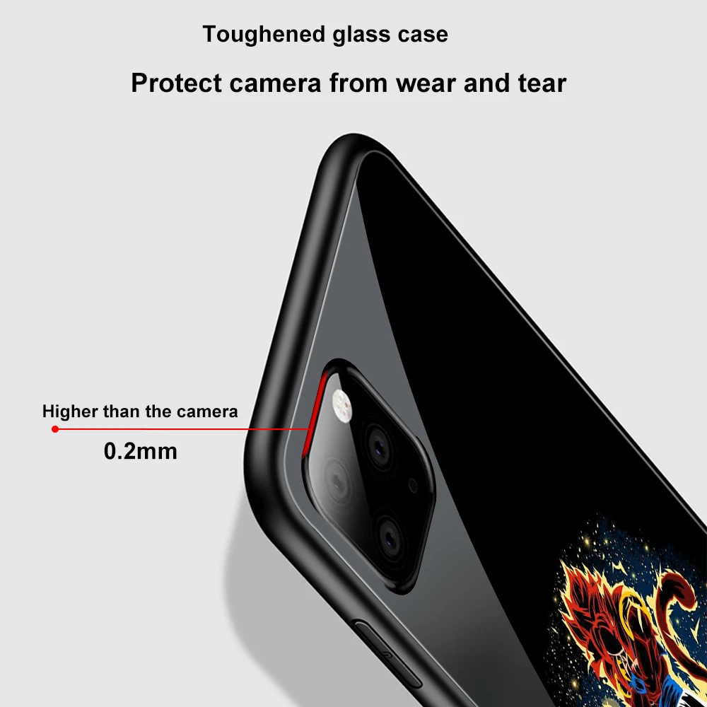 Ciciber Dragon Ball чехол в виде светящегося стекла для iPhone 11 Pro Max 7 8 6 6S Plus X XR XS задняя