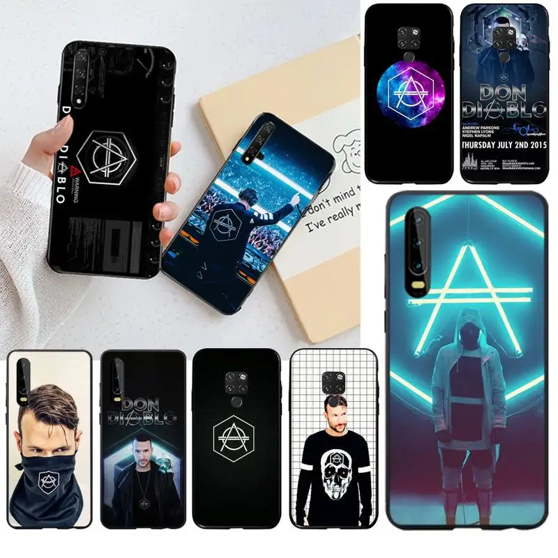 HPCHCJHM Don Diablo DJ черный мягкий чехол для телефона Huawei P30 P20 lite Mate 20 Pro P Smart 2019