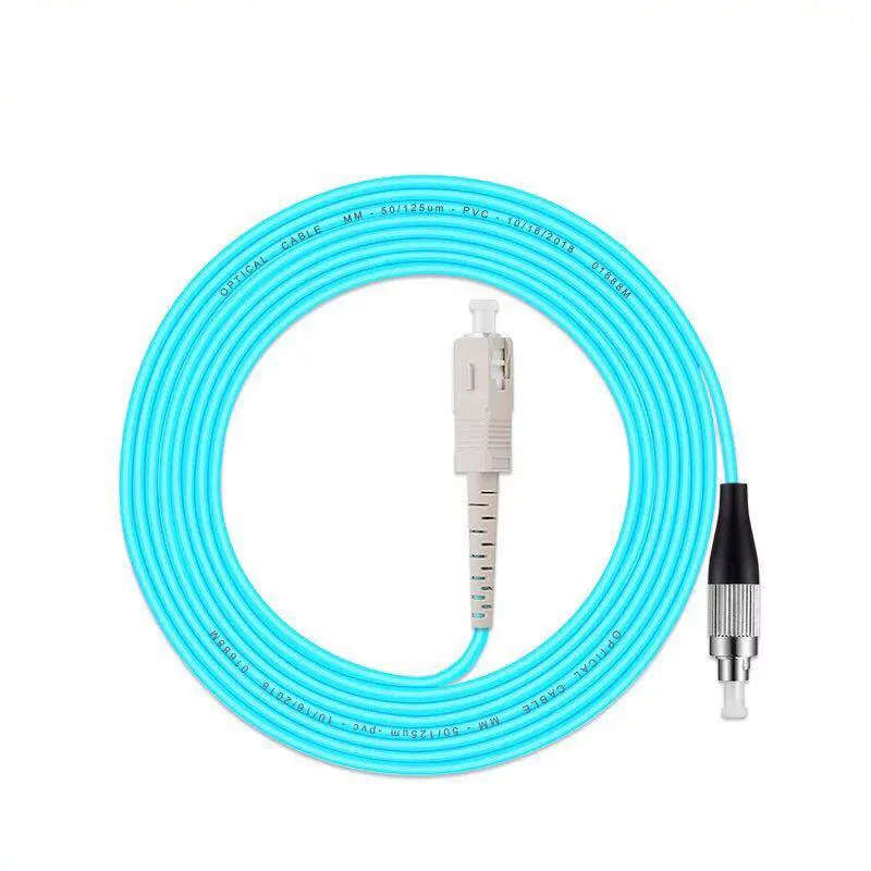 

5pcs SC/UPC-FC/UPC OM3 Simplex fiber optic patch cord 10G Multimode fiber optic cable PVC Jacket can be customized