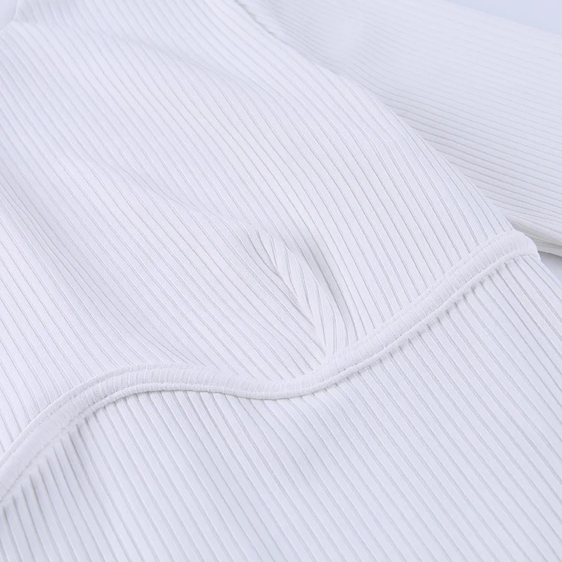 

2021 Fall Winter Ribbed Sexy Women Rompers Long Sleeve Bodycon Jumpsuits for Women Sporty One Piece Outfit