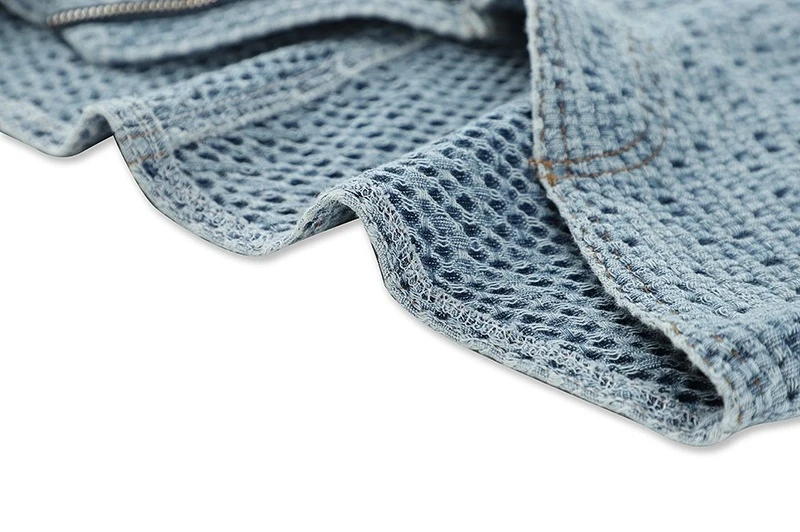 Женские джинсовые костюмы Adogirl комплект из 3 предметов укороченный Топ с длинным