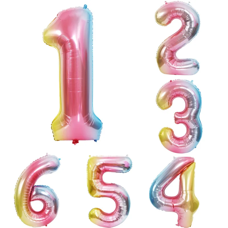 

40Inch Big Foil Birthday Balloons Helium Number Balloon 0-9 Happy Birthday Wedding Party Decorations Shower Large Figures Globos