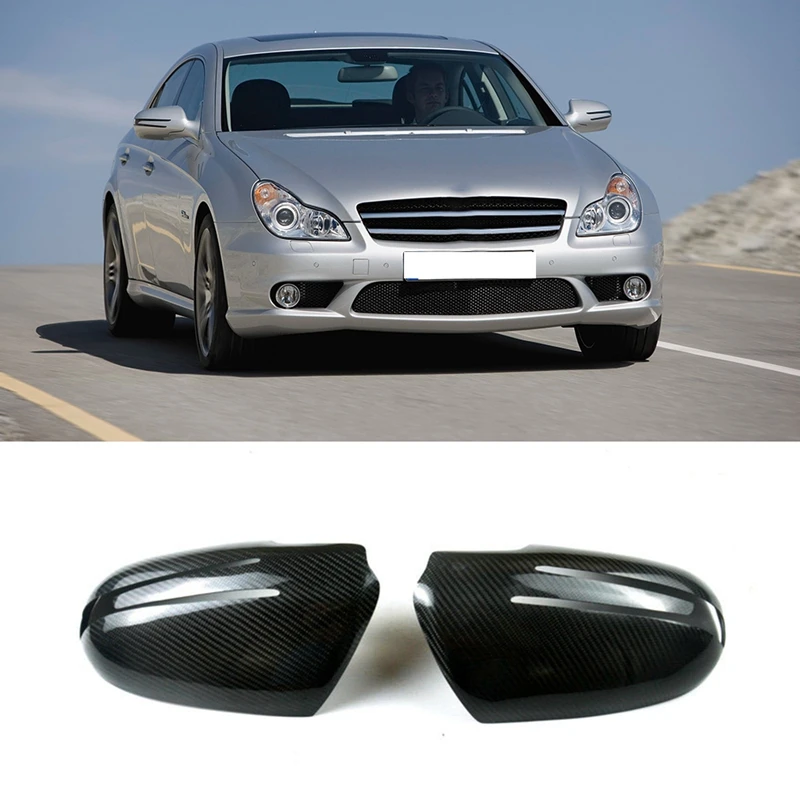 

Real Carbon Fiber Mirror Cover Rearview Side Mirror Cap for 2008-2009 Mercedes-Benz W219 CLS300 CLS350 CLS500