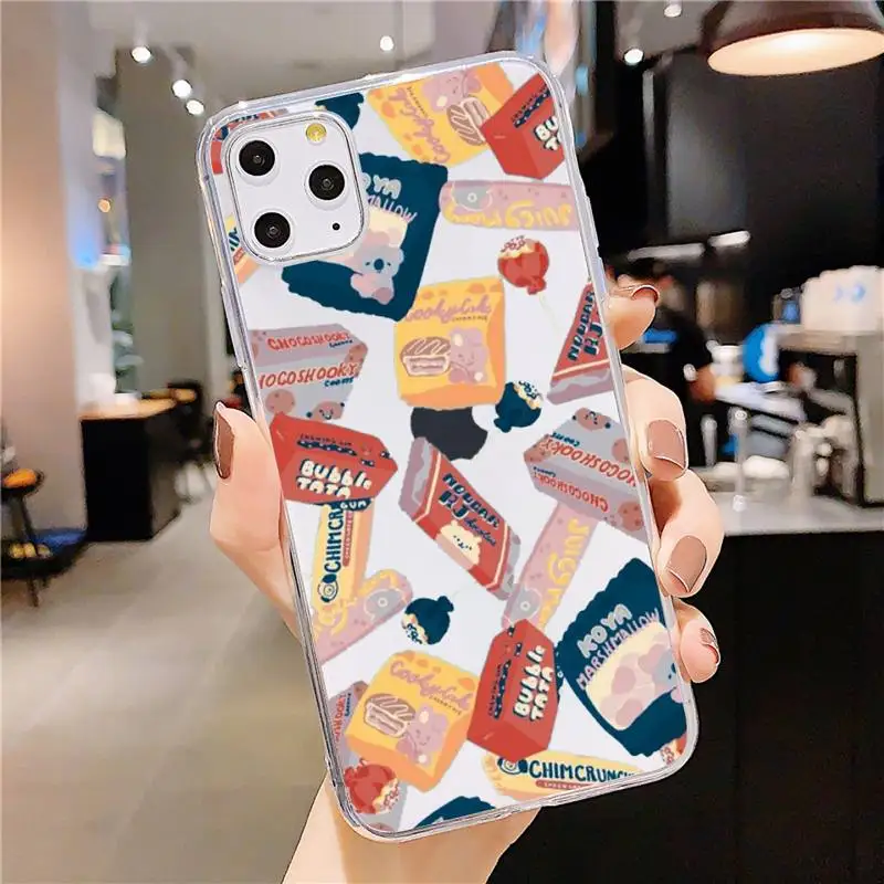 

Fashion cartoon cute Phone Case Transparent soft For iphone 5 5s 5c se 6 6s 7 8 11 12 plus mini x xs xr pro max