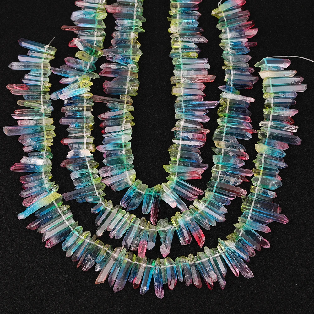 Градиентный цвет натуральный кварцевый кристалл палочка ТОЧКА свободная