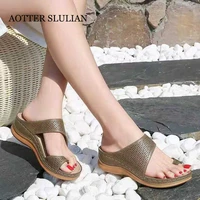women summer sandals slippers 2021 casual wedge leather shoes comfy big toe foot correction sandal orthopedic bunion corrector