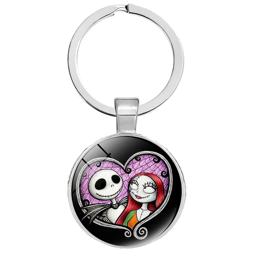 Кошмар перед Рождеством брелки Джек Скеллингтон и Салли мультфильм кулон