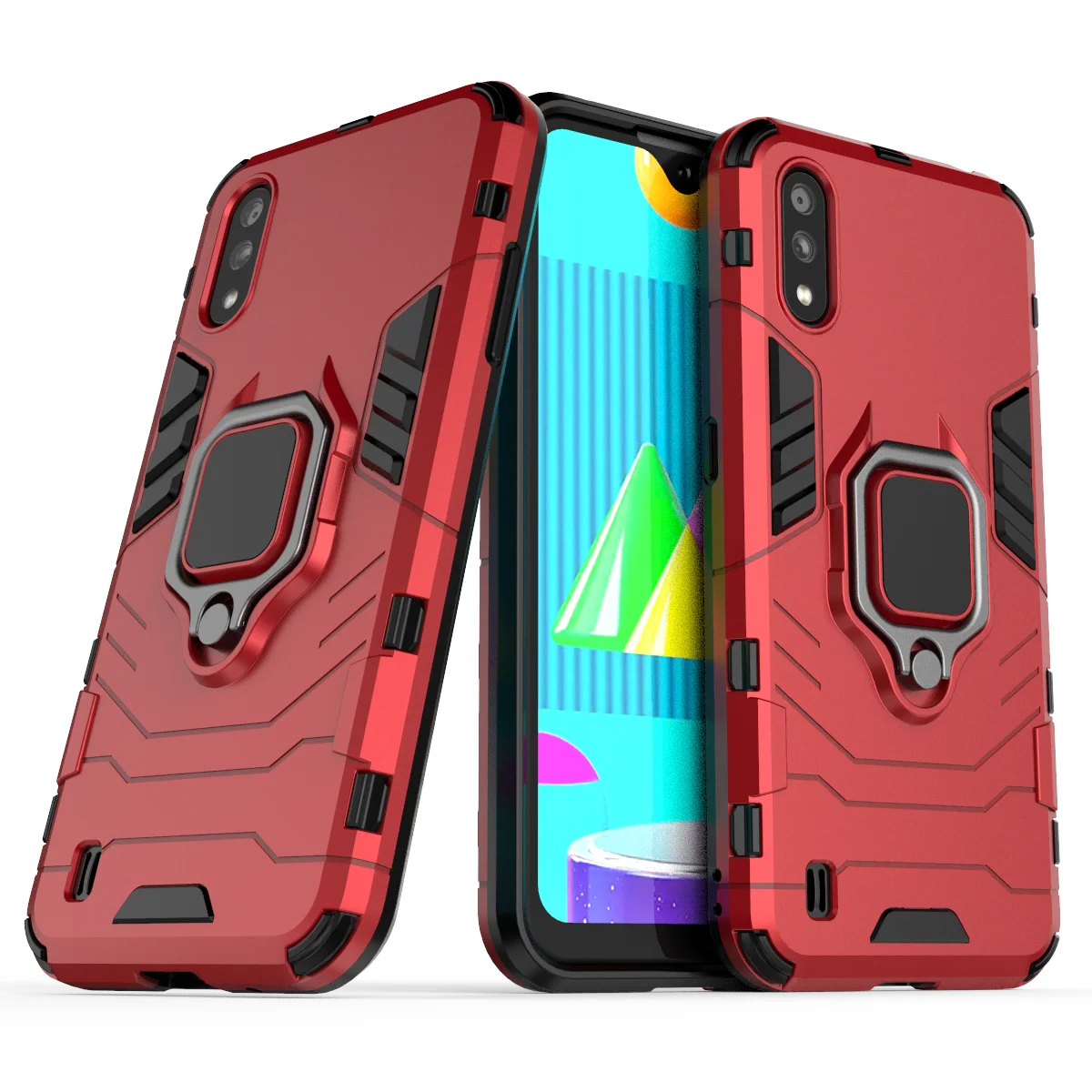 

Чехол для Samsung Galaxy M01, роскошная задняя крышка с кольцом, подставка, бронированный противоударный чехол для Samsung Galaxy M01, чехол