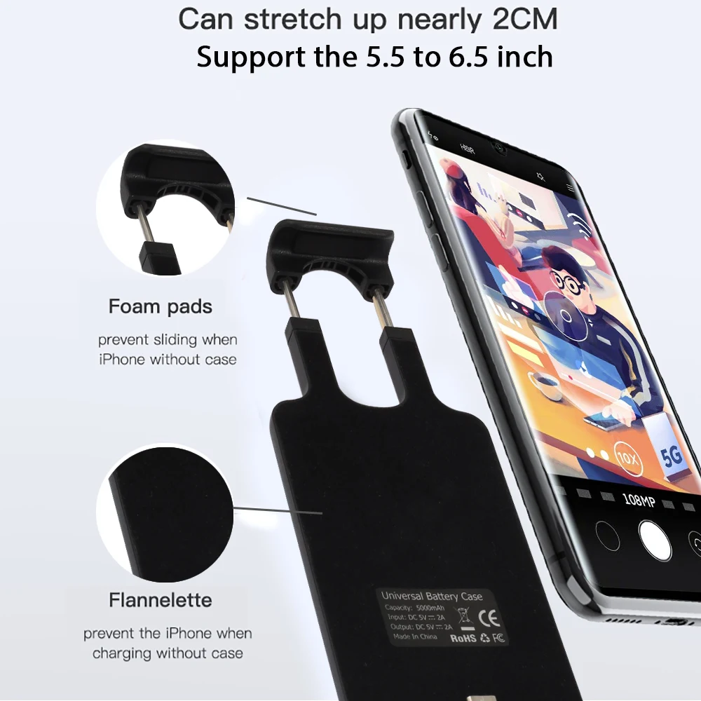 Чехол для Xiaomi Mi CC9 Pro, аккумулятор 5000 мА/ч, Внешнее зарядное устройство, внешний аккумулятор, защитный чехол для Xiaomi Mi Note 10