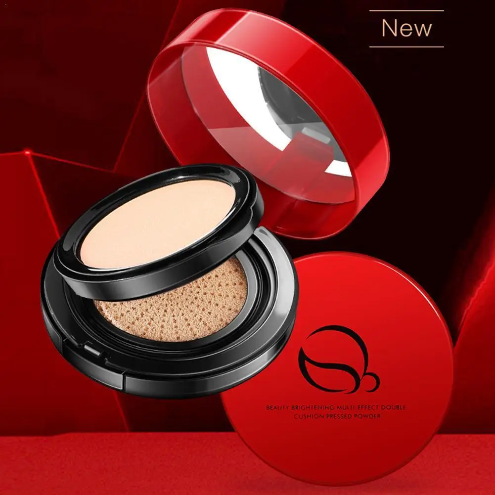 

New Double-layer Red Air Cushion Powder BB Cream Concealer Set Makeup Does Not Take Off Light And Thin Liquid Foundation Care