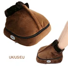 2 в 1 подогреватель для ног с электрическим подогревом уютная бархатная подогреватель для ног унисекс массажер для ног большие тапочки подогрев для ног теплая Массажная обувь