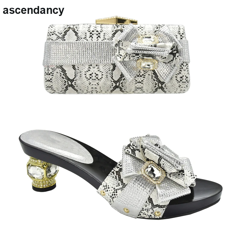 

Sexy Style Nigerian Shoe and Bag Set 2021 African Party Shoes and Bag Shoes with Matching Bags Party Shoes Luxery Shoes Women