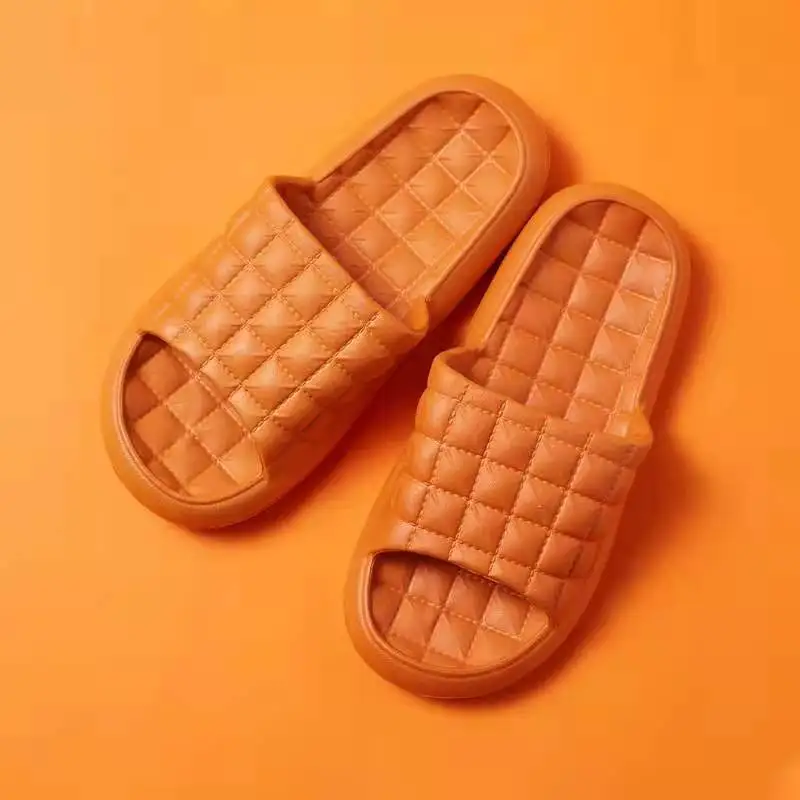 

2021 European and American ladies fashion simple couple indoor soft slippers 1690