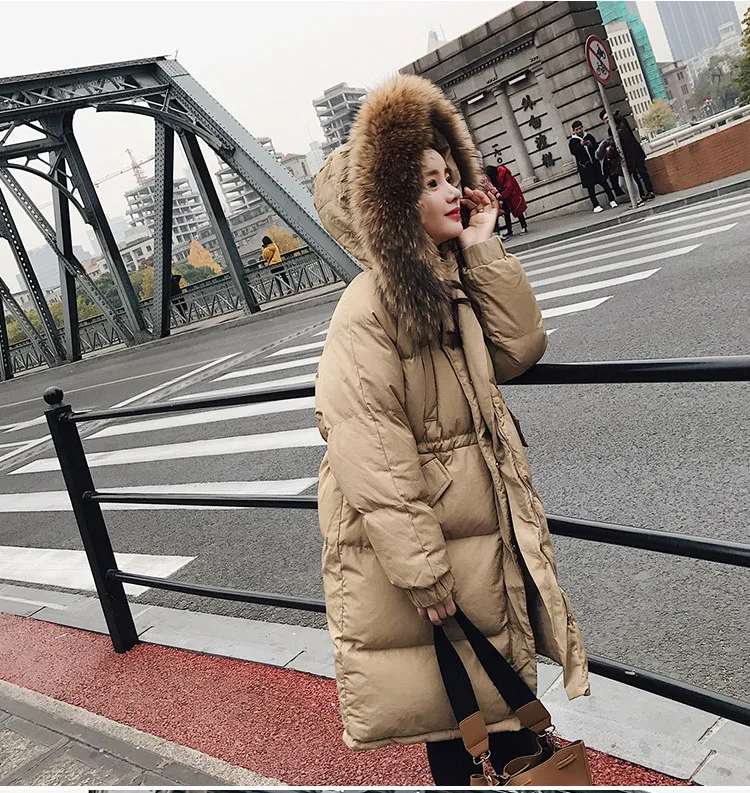 Большие товары для фотосессии, зима, стиль, корейский стиль, женская одежда, толстый большой меховой воротник, приталенная одежда с хлопковой подкладкой