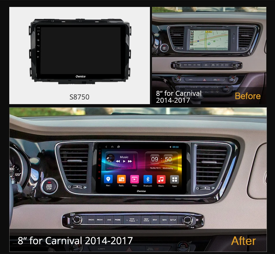 Ownice K3 K5 K6 8 Core Android 10.0 360 Panorama Car DVD Player GPS For KIA Carnival 2014-2017 Radio 4G LTE DSP SPDIF Navigation |