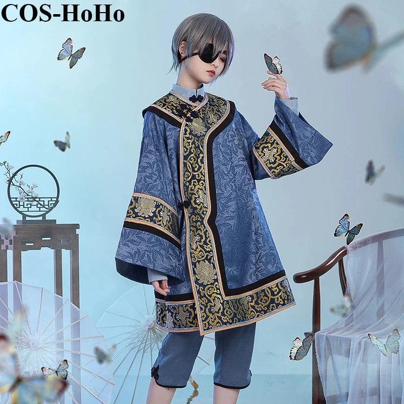 

COS-HoHo Anime Black Butler Ciel Phantomhive Tang Suit Gorgeous Uniform Cosplay Costume Halloween Role Play Outfit Women NEW