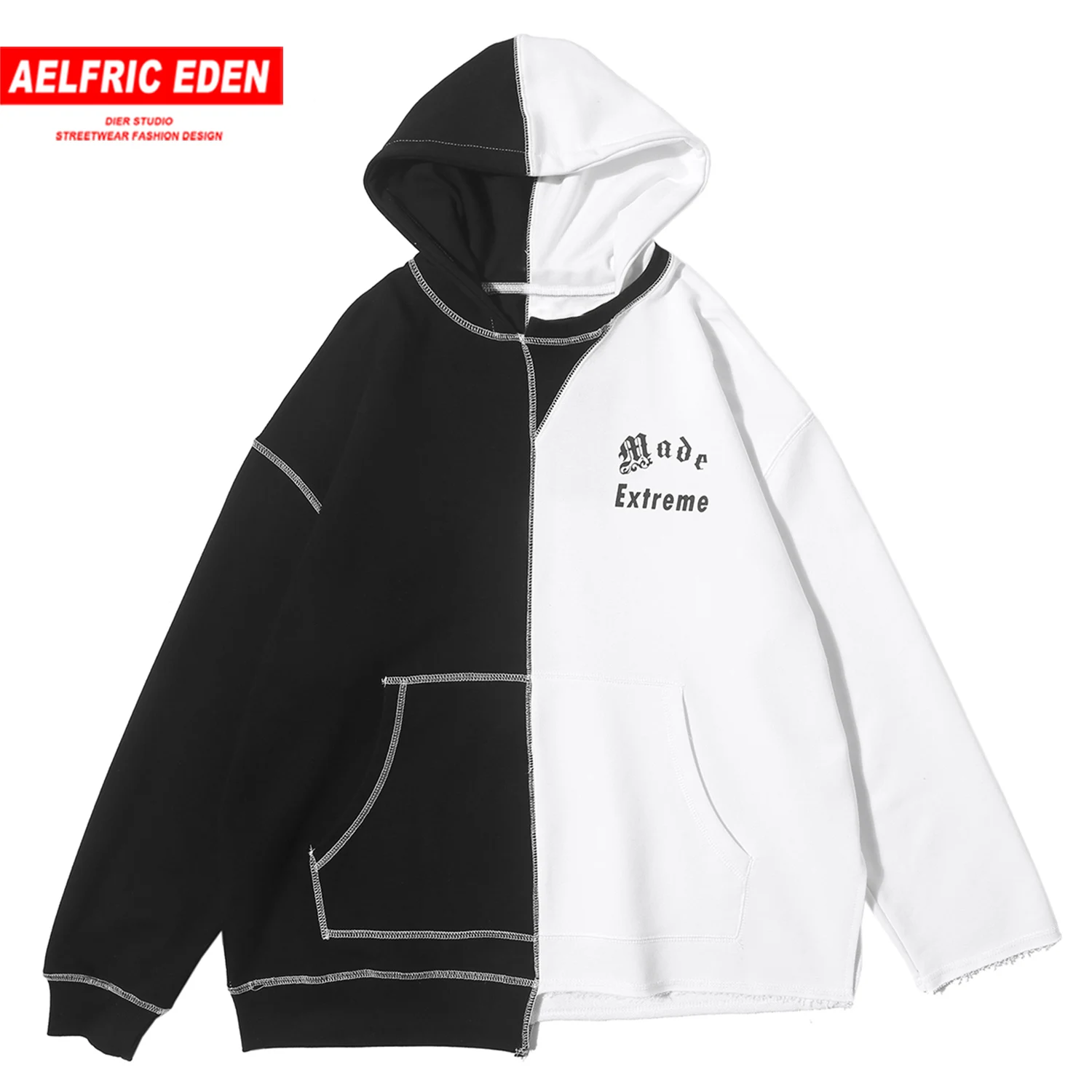 Мужские лоскутные толстовки Aelfric Eden повседневные хлопковые пуловеры с буквенным