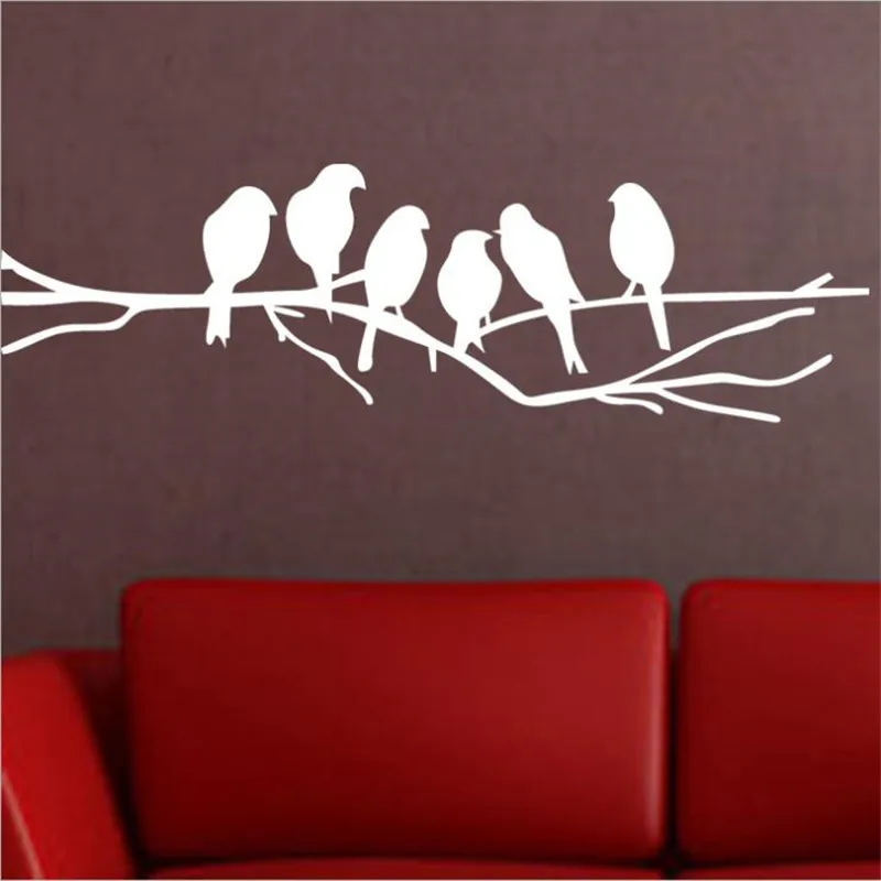 1 шт. 11*38 см новые настенные наклейки с птицами резные полые птицы одноцветные